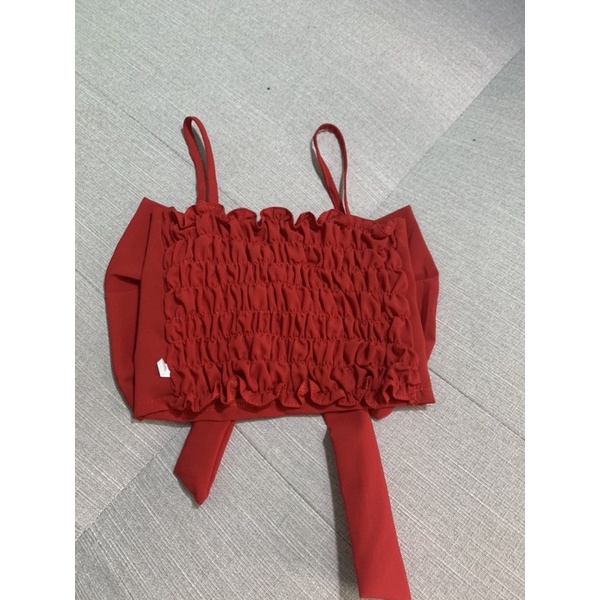 Áo 2 dây phối nơ bé gái