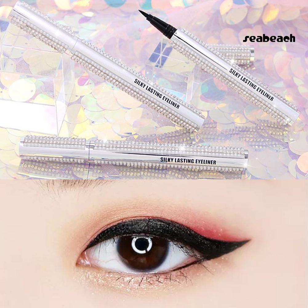Shiny Rhinestone Silky Waterproof Non Smudge Fast Drying Eyeliner Eyelash Pencil | BigBuy360 - bigbuy360.vn