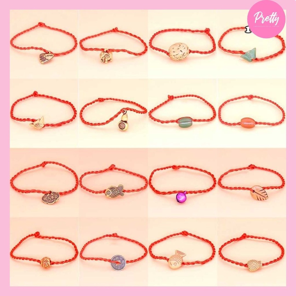 Vòng tay chỉ đỏ may mắn, vòng tay handmade