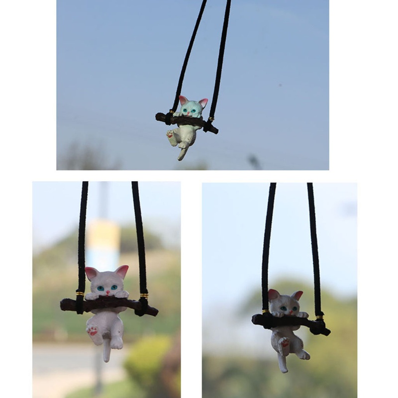 Dây Treo Trang Trí Gương Chiếu Hậu Xe Hơi Hình Chú Mèo Dễ Thương Vui Nhộn