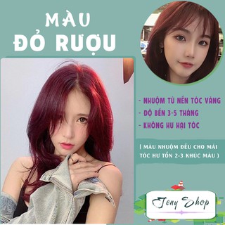 Thuốc nhuộm tóc màu đỏ rượu [ màu nhuộm không tẩy ]
