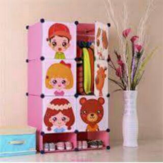 Tủ nhựa ghép 6 ô kèm 2 ô để giày