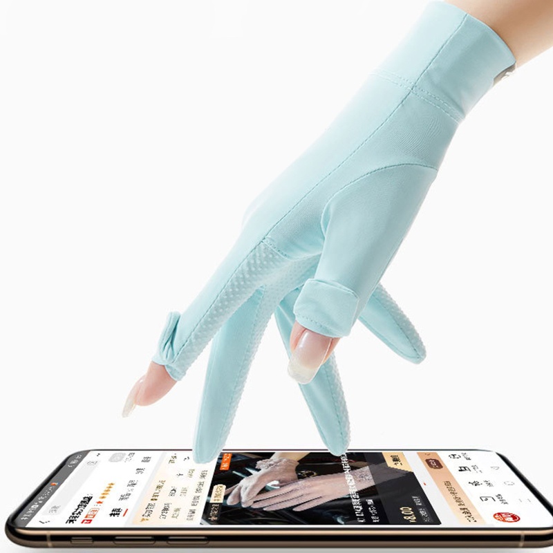 Găng Tay Lái Xe Hai Ngón Mềm Mại Thời Trang Mùa Hè Dành Cho Nữ