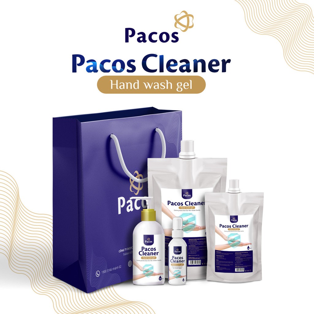 Nước rửa tay PACOS CLEANER dưỡng ẩm da tay bảo vệ gia đình khỏi vi khuẩn | BigBuy360 - bigbuy360.vn