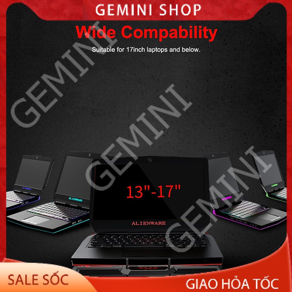 Đế tản nhiệt laptop COOL 6 2580RPM Màn hình điều khiển quạt làm mát nhanh quạt tản nhiệt gaming đèn led Macbook Asus ...