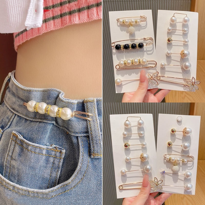 Trâm cài áo 17KM đính ngọc trai giả phong cách Hàn Quốc dành cho nữ