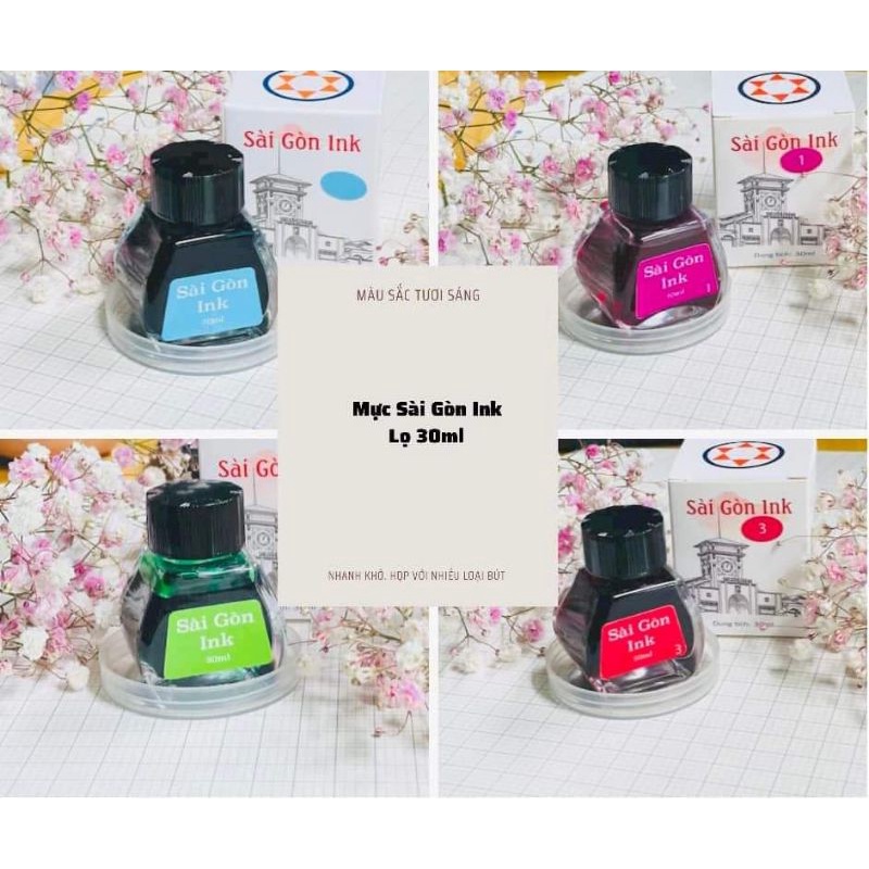 Mực Sài Gòn nhanh khô, không cặn 30ml