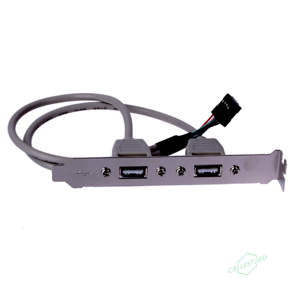 CS 2 Port Rear Panel Bracket Motherboard Cable USB 2.0 Connector Cable Adapter | BigBuy360 - bigbuy360.vn