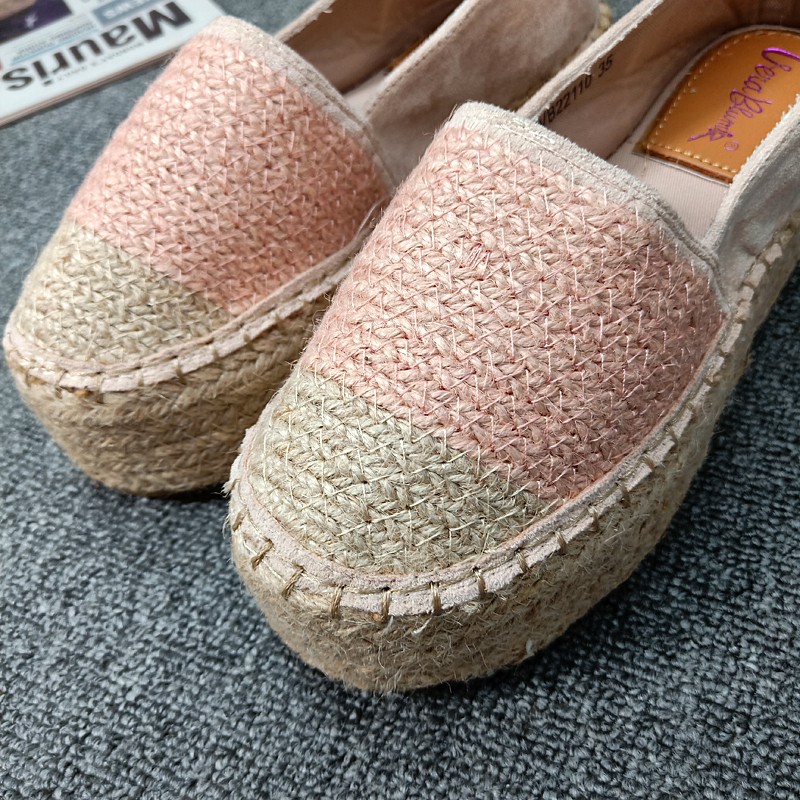 [ORDER] giày slipon cói phối da lộn xuất khẩu mẫu mới 2021 | BigBuy360 - bigbuy360.vn