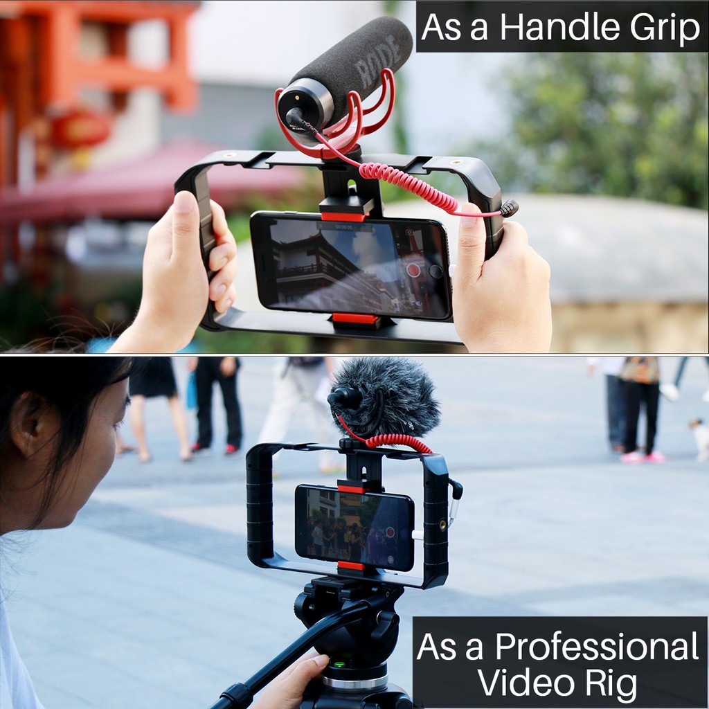 [Mã ELFLASH5 giảm 20K đơn 50K] Ulanzi U-Rig Pro Khung giá đỡ quay phim điện thoại Android Iphone