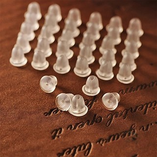 Set of 100 transparent silicone ear tips