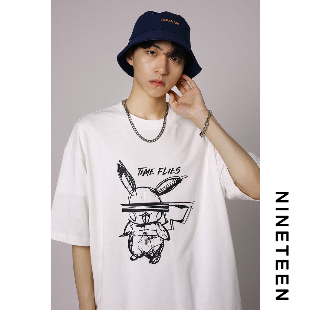 Áo thun tay ngắn dáng rộng phong cách thể thao 4 màu tùy chọn size s - 8xl