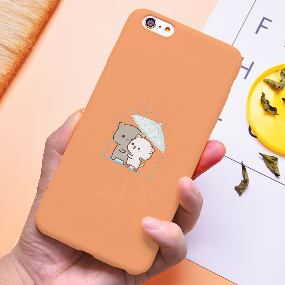 [Freeship toàn quốc từ 50k] Ốp lưng Iphone 6/7 in hình Đôi mèo đáng yêu cực đẹp