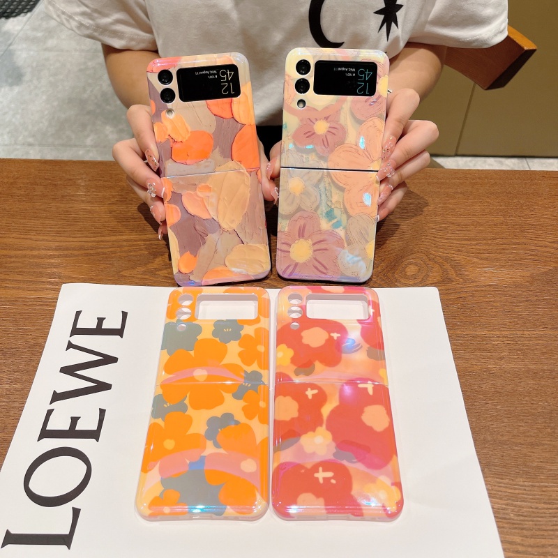 Ốp Điện Thoại Chống Sốc Họa Tiết Tranh Sơn Dầu Cho Samsung Galaxy Z Flip 3 Flip4