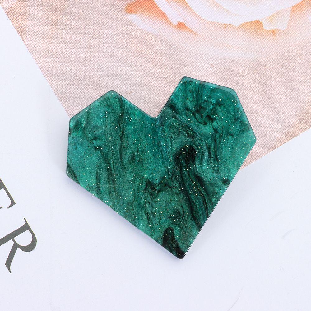 Kẹp Tóc Hình Trái Tim Bằng Acrylic Màu Kẹo Ngọt Thời Trang