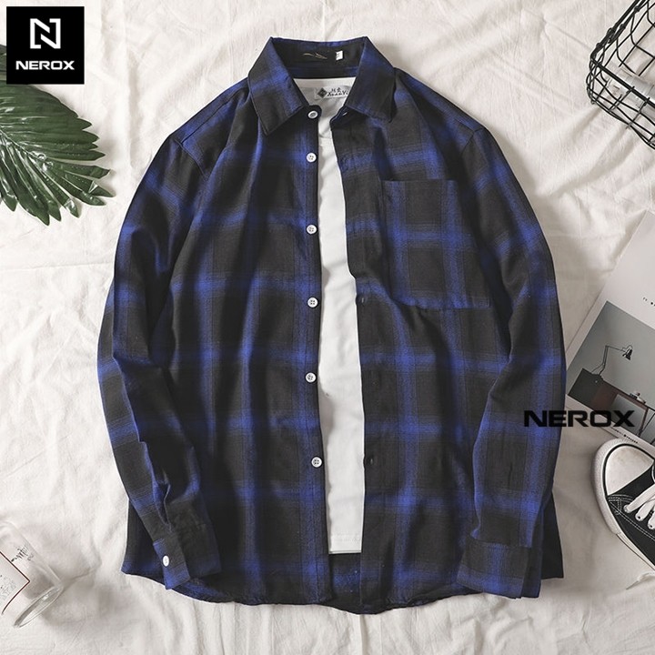 Áo khoác sơ mi caro NEROX phong cách street wear, áo sơ mi unisex – NER - AKC - 319 | BigBuy360 - bigbuy360.vn