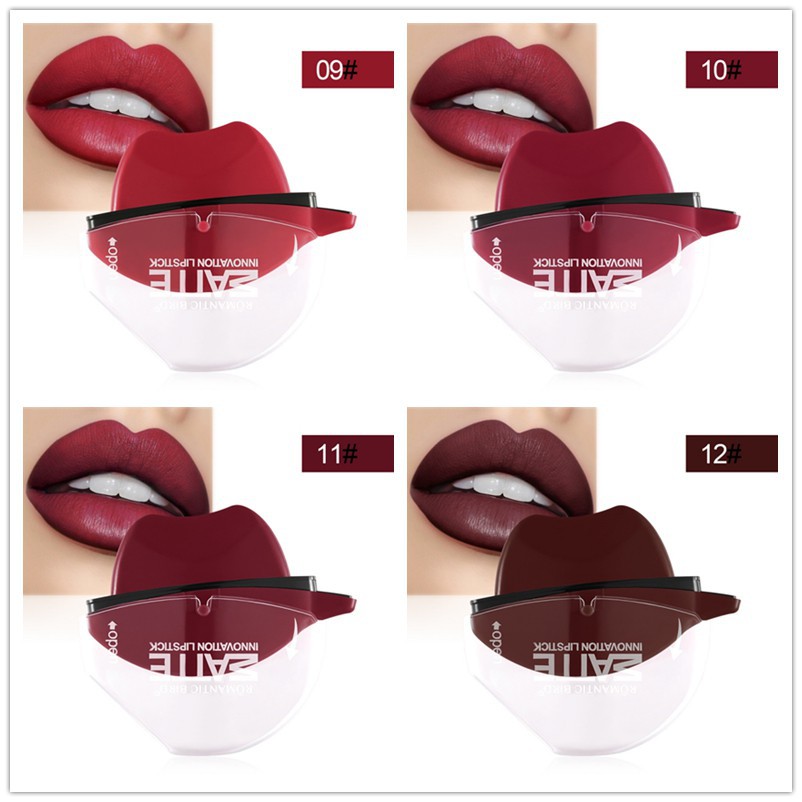 [Hàng mới về] Son bặm môi lì kháng nước bền màu với thiết kế hình đôi môi độc đáo và thời trang | BigBuy360 - bigbuy360.vn