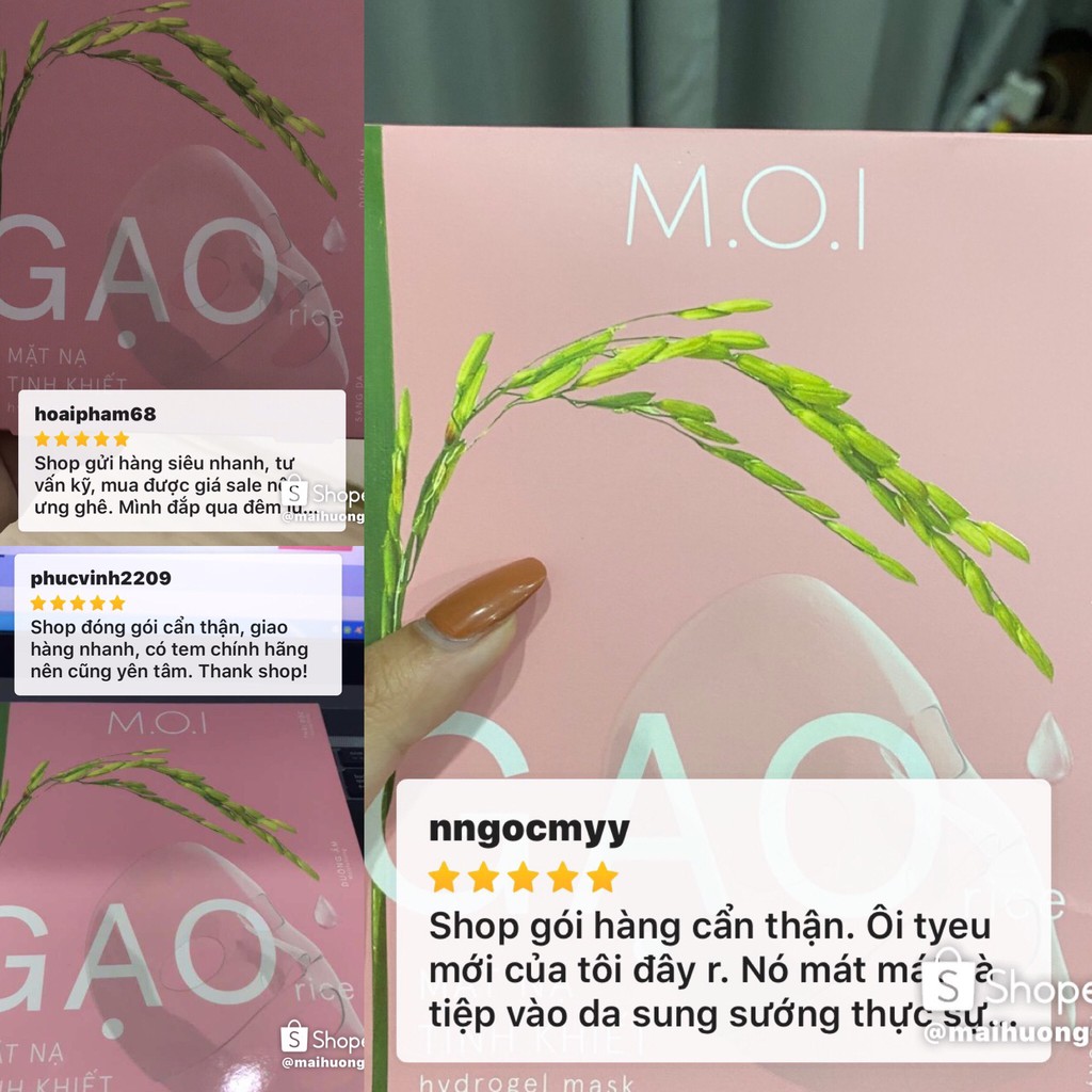 Mua 3 tặng 1 Mặt Nạ Gạo Tinh Khiết Hãng MOI Trắng Da Thải Độc Dưỡng Ẩm Hồ Ngọc Hà - Mẫu Mới hộp 3 miếng | BigBuy360 - bigbuy360.vn