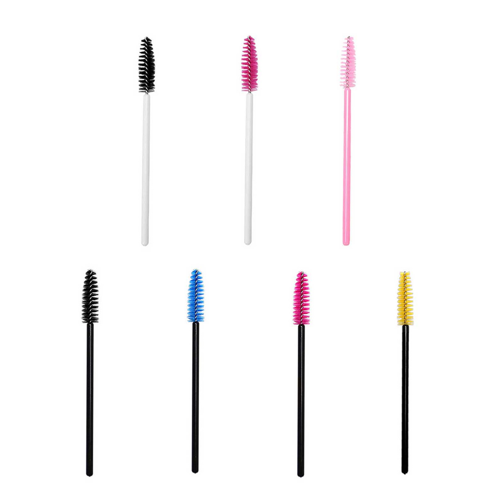 CODseller 50Pcs/Bag Eyelash Tool Easy to Use Disposable Plastic Eyebrow Cosmestic Brush Wand for Daily Use