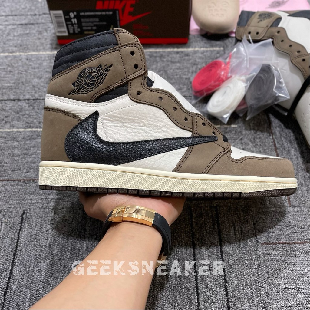 [GeekSneaker] Giày Sneaker Cổ Cao JD1 High x Travis Scott - Phiên Bản Tiêu Chuẩn | BigBuy360 - bigbuy360.vn