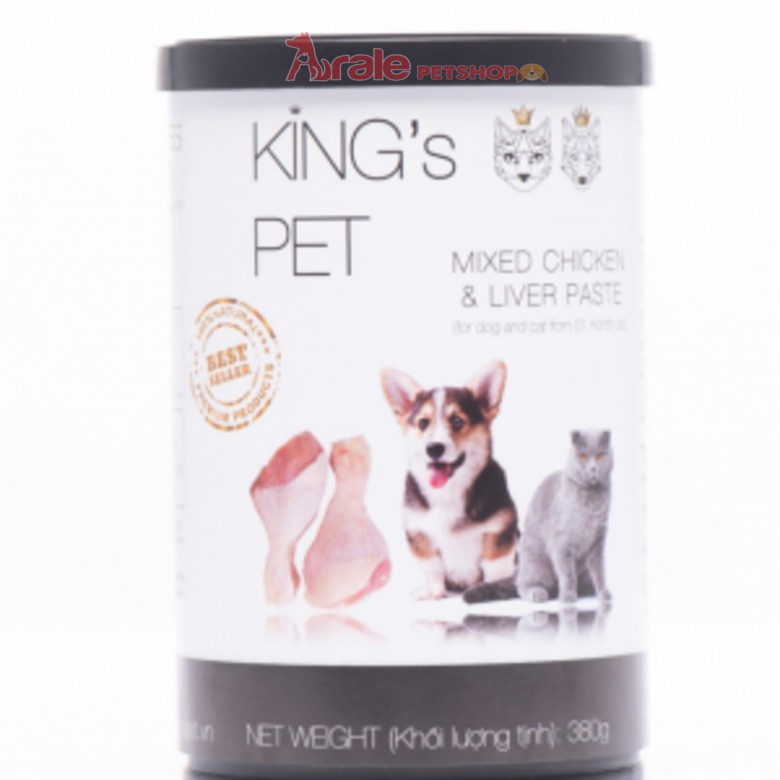PATE KING PET CHO CHÓ MÈO NHIỀU VỊ - 380G
