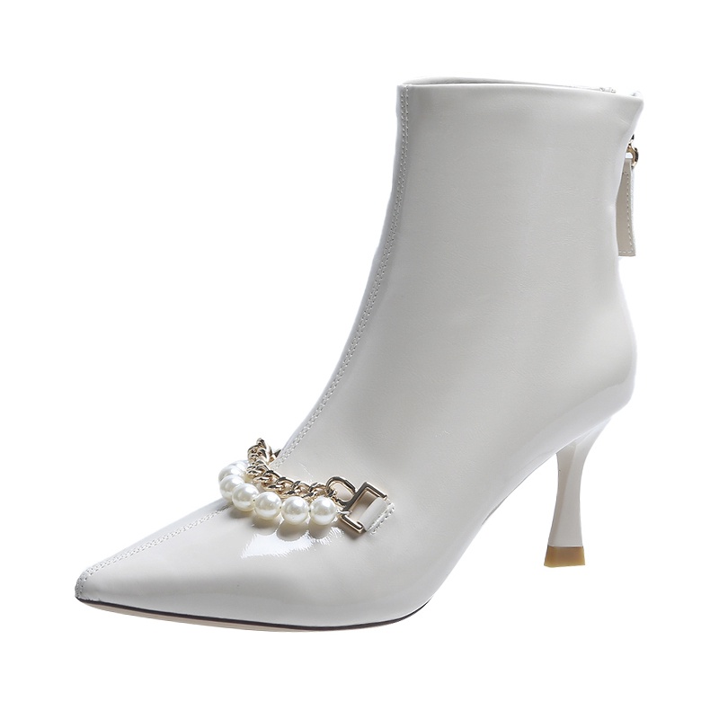 💗Boot Nữ  Boot Nữ  Cổ Thấp💗Giày Bốt Cao Gót Mũi Nhọn Thời Trang Cá Tính Cho Nữ