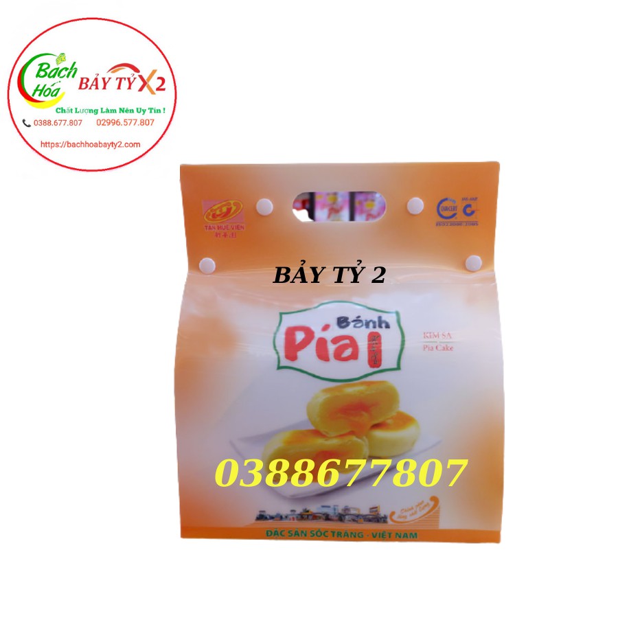 BÁNH PÍA KIM SA TRỨNG MUỐI TÂN HUÊ VIÊN TÚI 3D (18 Cái x 35gr)