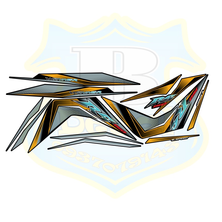 ( Quí khách vui lòng mang ra tiệm cho thợ dán ) Tem winner RS 150 đen