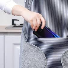 Tạp dề nấu ăn không thấm nước có túi trước bụng đựng đồ và khăn lau hai bên hông - GD158 | BigBuy360 - bigbuy360.vn