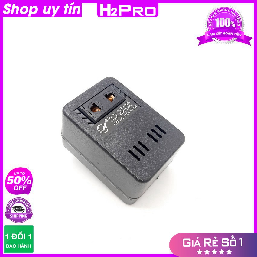 [RẺ VÔ ĐỊCH] Bộ đổi nguồn 220v sang 110v 120W H2Pro, bộ đổi nguồn 220v sang 110v nhỏ gọn