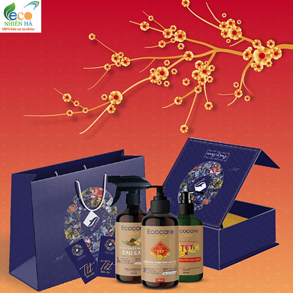 Combo bộ quà tết Ecocare cao cấp, sang trọng mang trọn vị Tết xưa