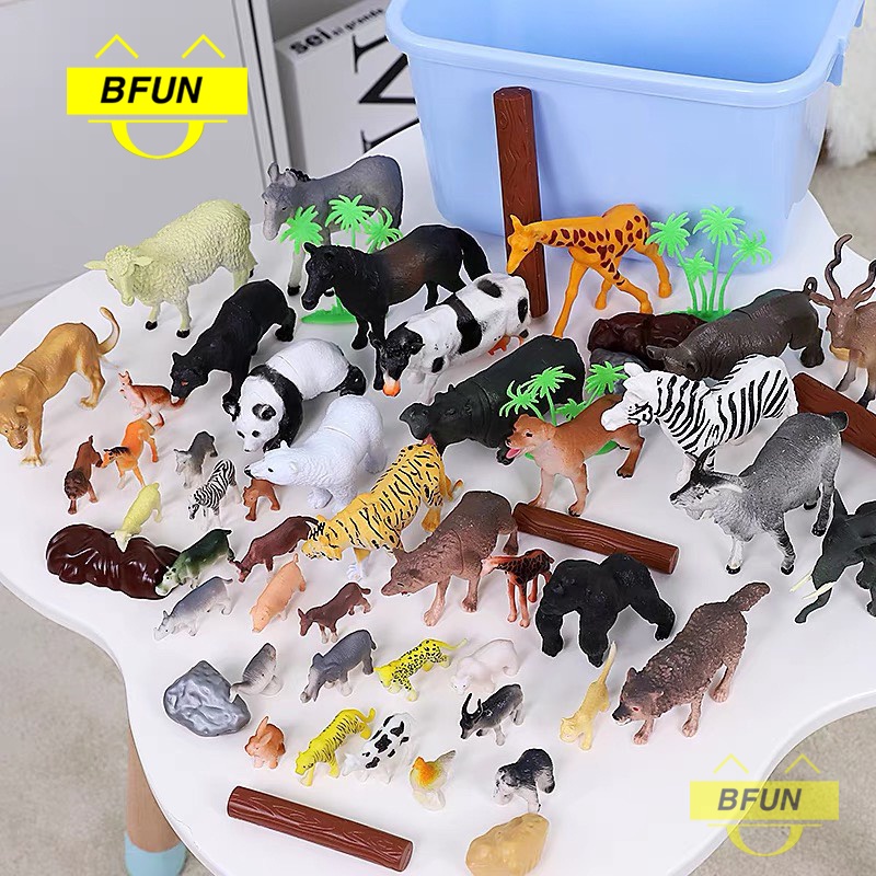Đồ Chơi Mô Hình Động Vật 58 Chi Tiết Thú Rừng Hoang Dã Cho Bé Trai Và Gái Nhận Biết Thế Giới Xung Quanh Đồ Chơi Bfun