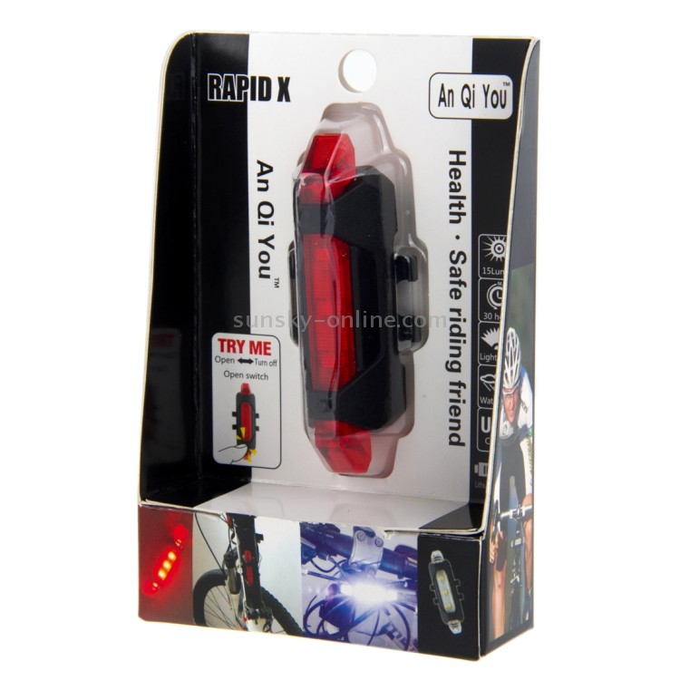 Đèn hậu xe đạp 5 Led Rapid X AQY-093 chính hãng