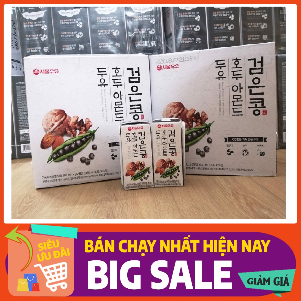 sữa ÓC CHÓ HẠNH NHÂN MÈ ĐEN hàn quốc ( Thùng 16 hộp x 190ml )