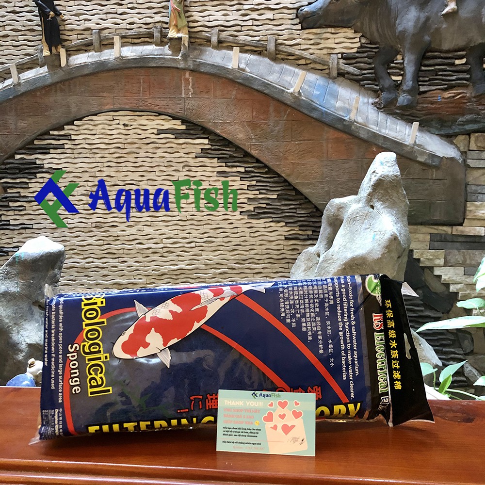 Xốp lọc 2 lớp dành cho bể cá kích thước 30x12x2cm