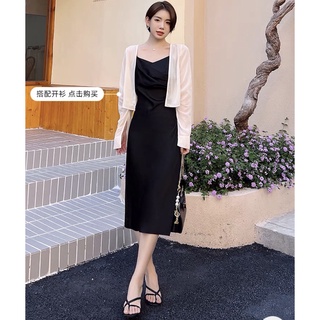 ĐẦM XOÈ LỤA 2 DÂY CỔ ĐỔ