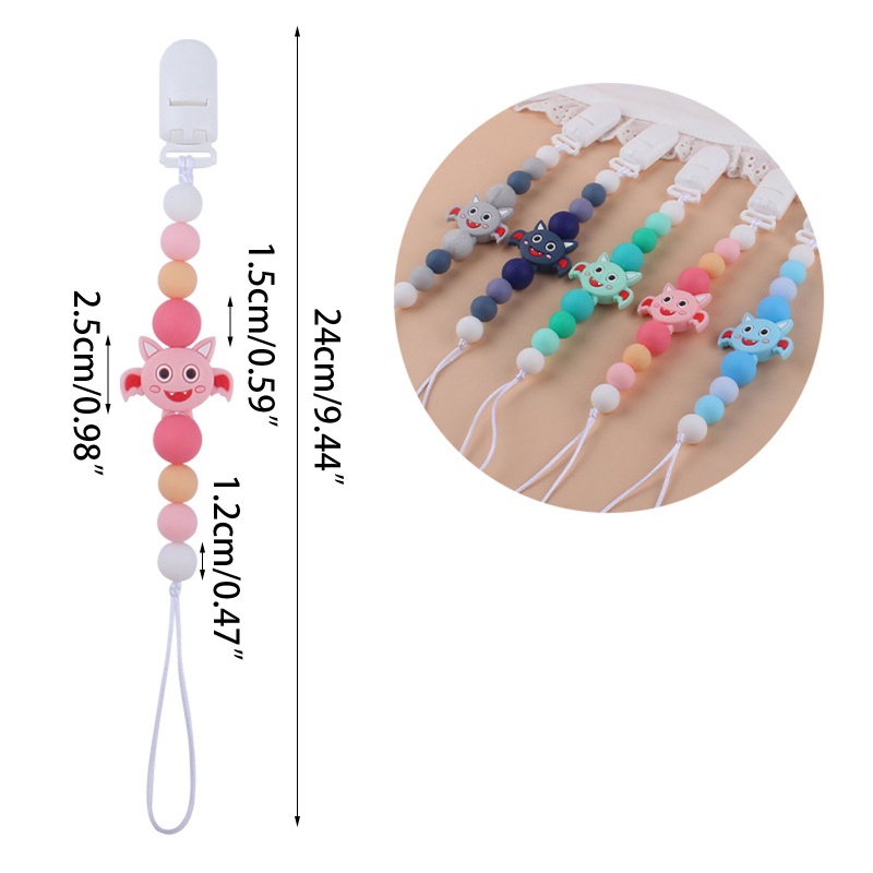 Giá Đỡ Núm Vú Giả Bằng Silicon Hình Dơi Không BPA DIY Cho Bé Sơ Sinh