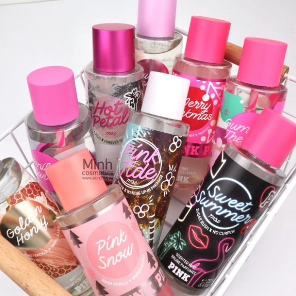 |NEW|  Xịt Thơm Toàn Thân Victoria’s Secret PINK Body Mist  - Sweet Squeeze | Just Peachy | Berry Pop