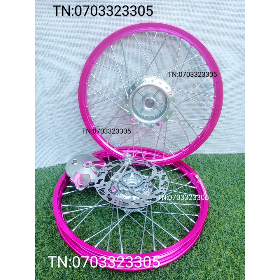 CẶP BÁNH CĂM WAVE DREAM TRƯỚC ĐĨA SAU ĐÙM NIỀN NHÔM HÔNG SOLUTE .DALE. BAN ZAI .SH THÁI KÈM MÁ VỚI PÁT VÀ ĐĨA .