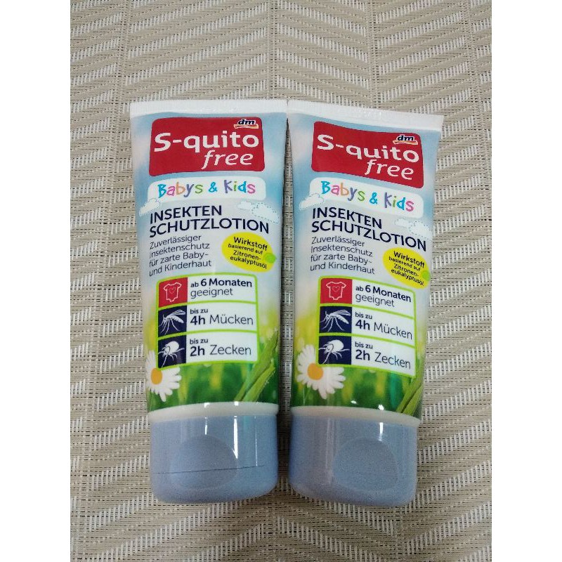 Kem chống muỗi và côn trùng cắn Squito Free cho trẻ sơ sinh và trẻ em 100 ml
