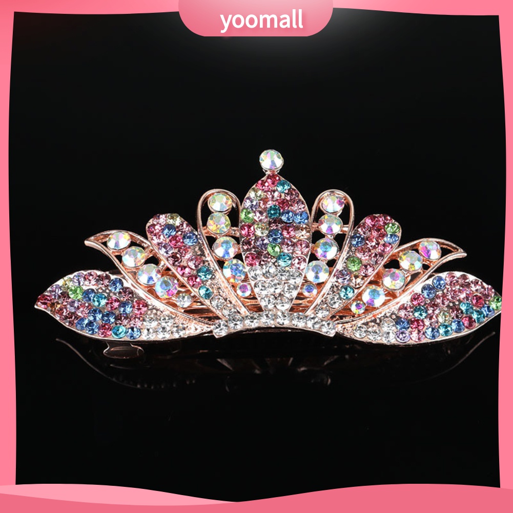 Yomall♡ Kẹp TóC HìNh Vương MiệN ĐíNh Kim Cương Giả ThờI Trang Cho Nữ