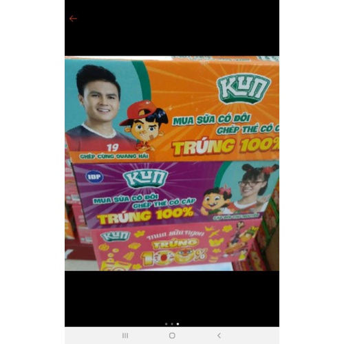 Sữa Kun túi 110ml Mix vị . thùng 24 túi