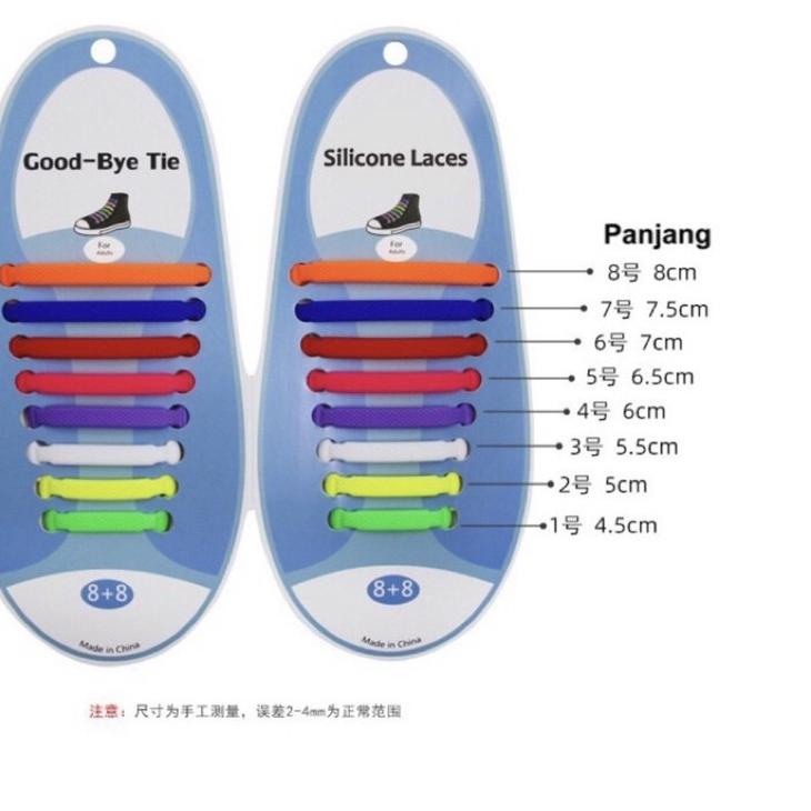 Shopee MALL Dây giày Silicone co giãn trực tiếp có thể cài đặt trực tiếp cho người lớn và trẻ em