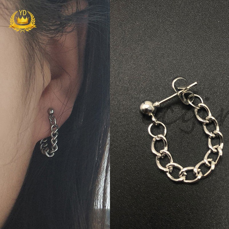 Khuyên tai mạ bạc phong cách Hàn Quốc cá tính thời trang 415 HB