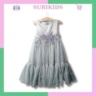 Đầm công chúa bé gái thiết kế - SURIKIDS - Váy cao cấp cho bé gái size đại 5-12 tuổi, 15-35kg, CC02S