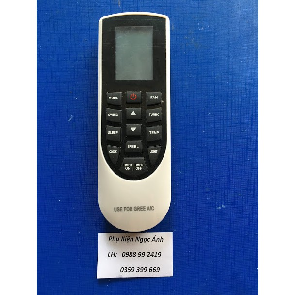 remote Điều Hoà Gree mặt đen. Bảo hành 6 tháng .tặng kèm pin