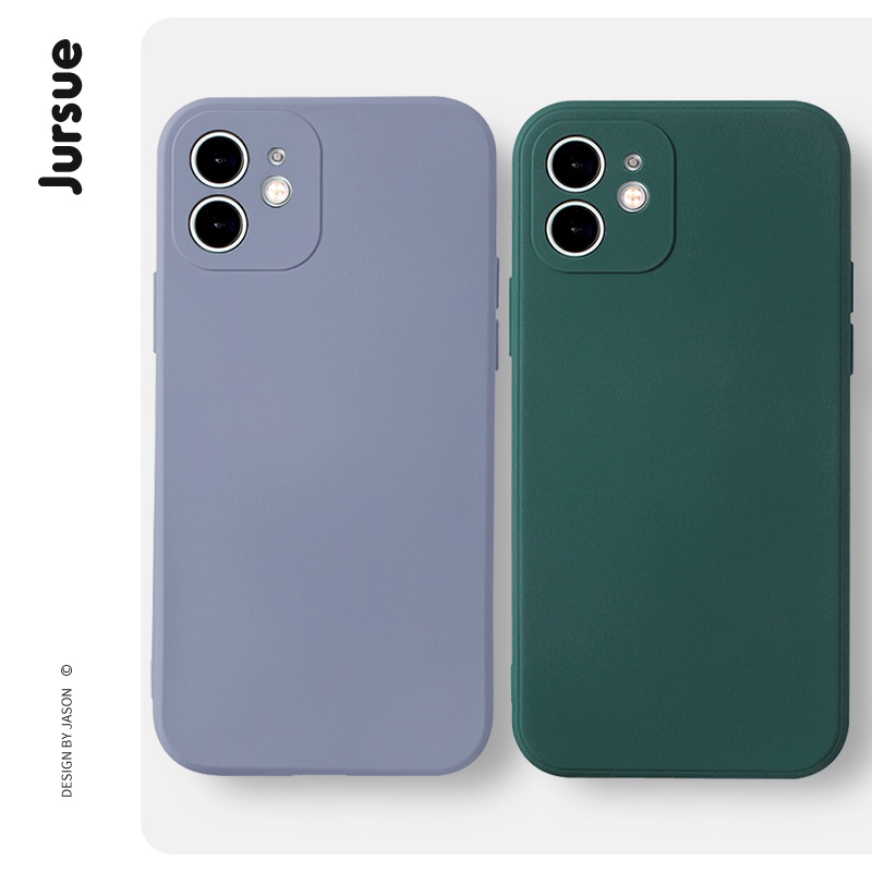 Ốp lưng JURSUE silicon mềm viền vuông chống bẩn Compatible for iPhone 17 Air 16 15 14 13 12 11 Pro Max SE 2020 X XR XS ip 8 7 Plus XYH3