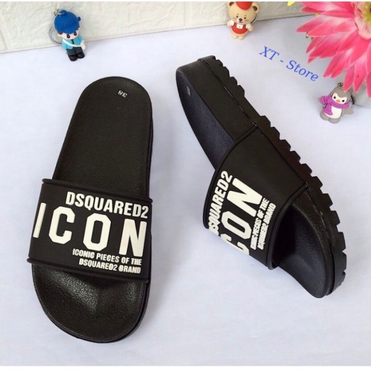 SALE Dép nam nữ đẹp ICON vip cao cấp quai ngang thời trang sành điệu, Dép lê xỏ ngón thể thao đế cao 3cm đúc D15