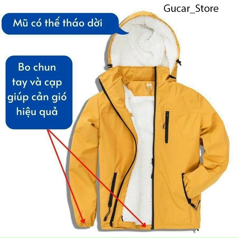 Áo Gió Nam Siêu Đẹp 2 Lớp Lót Lông Ấm Áp Cản Gió ,Chống Nước Cao Cấp-Gucar_store