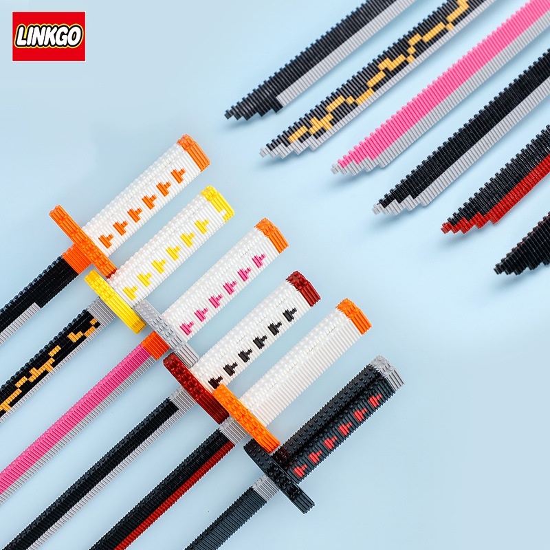 Đồ Chơi Lắp Ráp Mô Hình Kiếm Katana Của Zoro Trong Đảo Hải Tặc One Piece, Kimetsu Yaiba Với 230+ PCS